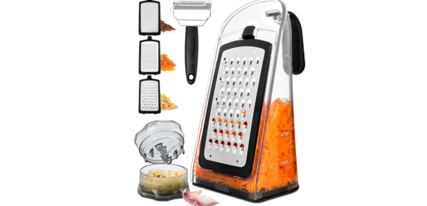 Cheese Grater with Garlic Crusher