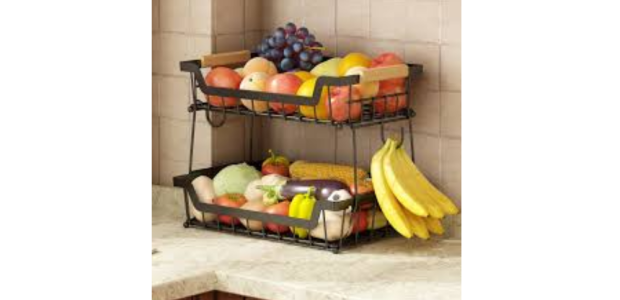 2 Tier Fruit Basket with Hangers