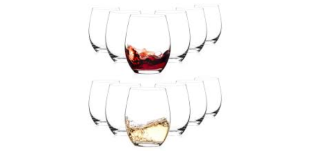 Stemless Wine Glasses set of 12